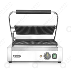 Horeca Parts - Grill kontaktowy Panini, HENDI, góra i dół ryflowane, 230V/2200W, 430x370x(H)210mm