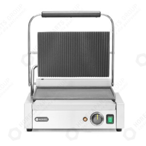 Horeca Parts - Grill kontaktowy Panini, HENDI, góra ryflowana, dół gładki, 230V/2200W, 430x370x(H)210mm