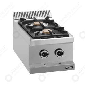 Horeca Parts - Plynový stolní sporák MBM s plotýnkami Flex Burners, 2x 7 kW, řada 700 - kód MG7G277XL